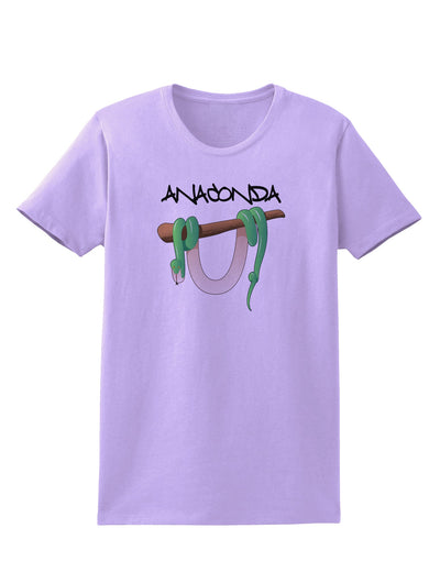 Anaconda Design Green Text Womens T-Shirt-Womens T-Shirt-TooLoud-Lavender-X-Small-Davson Sales