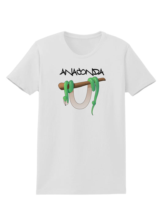 Anaconda Design Green Text Womens T-Shirt-Womens T-Shirt-TooLoud-White-X-Small-Davson Sales