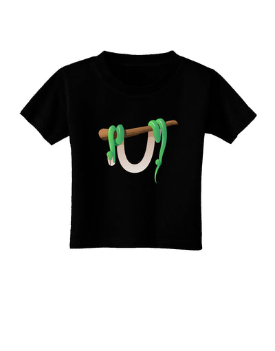 Anaconda Design Green Toddler T-Shirt Dark-Toddler T-Shirt-TooLoud-Black-2T-Davson Sales