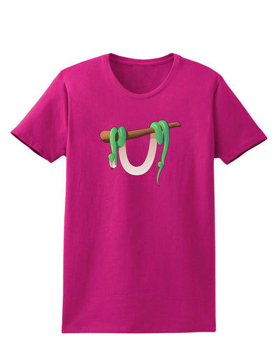 Anaconda Design Green Womens Dark T-Shirt-Womens T-Shirt-TooLoud-Hot-Pink-Small-Davson Sales