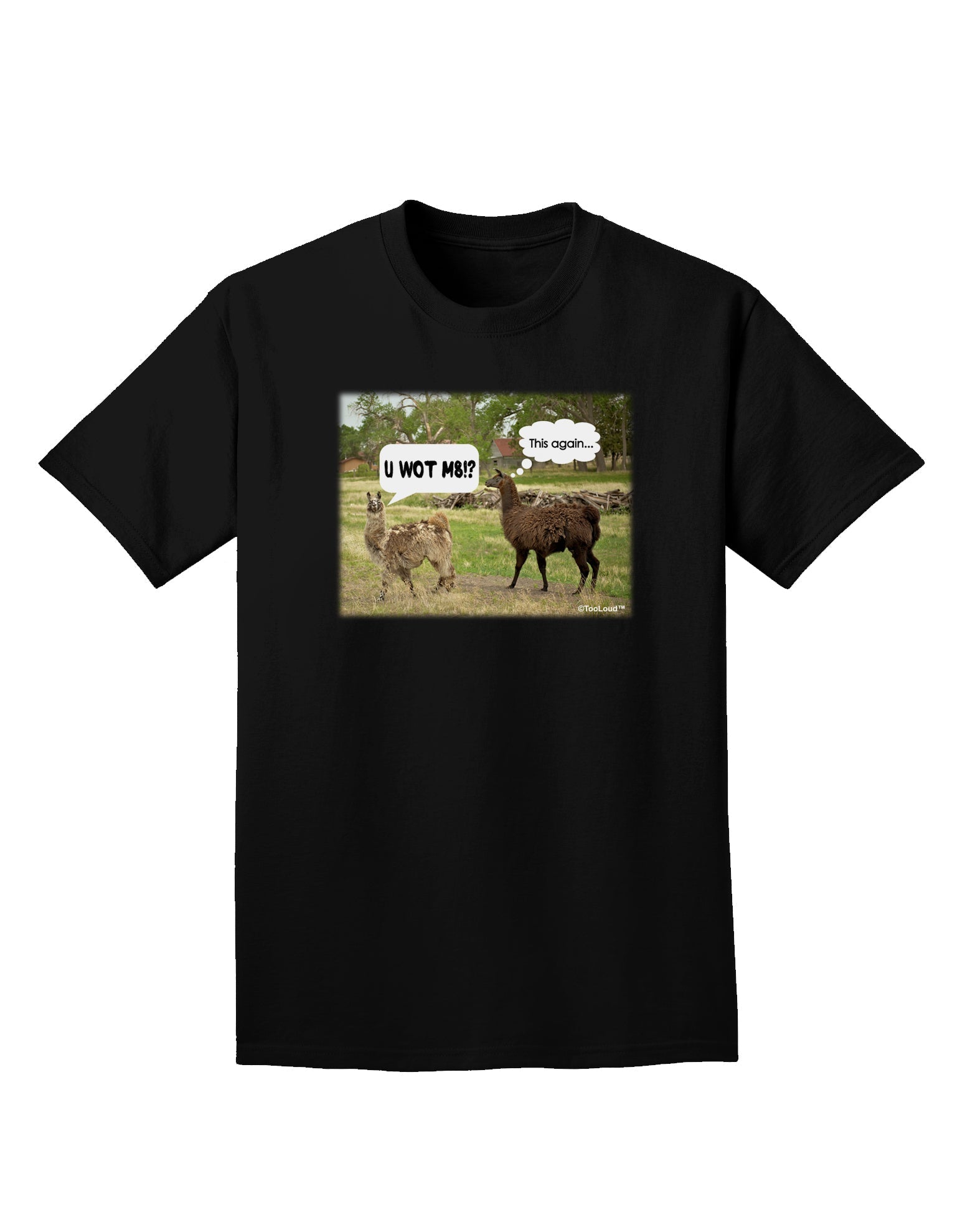 Angry Standing Llamas Adult Dark T-Shirt by TooLoud-Mens T-Shirt-TooLoud-Black-Small-Davson Sales