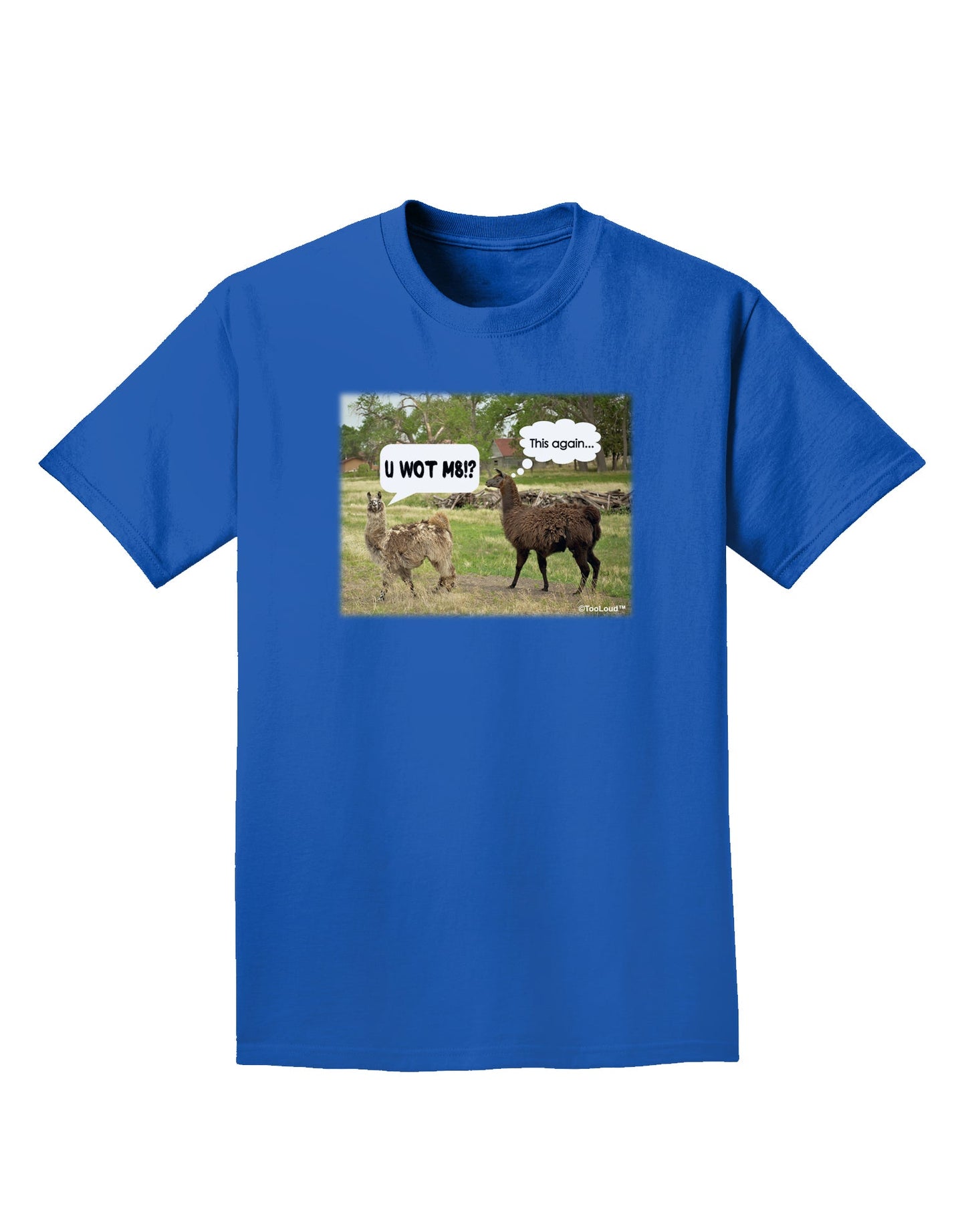 Angry Standing Llamas Adult Dark T-Shirt by TooLoud-Mens T-Shirt-TooLoud-Royal-Blue-Small-Davson Sales