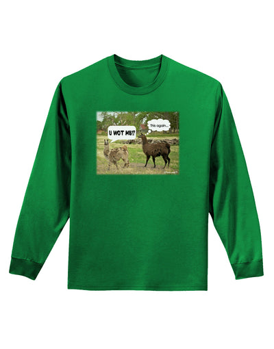 Angry Standing Llamas Adult Long Sleeve Dark T-Shirt by TooLoud-TooLoud-Kelly-Green-Small-Davson Sales