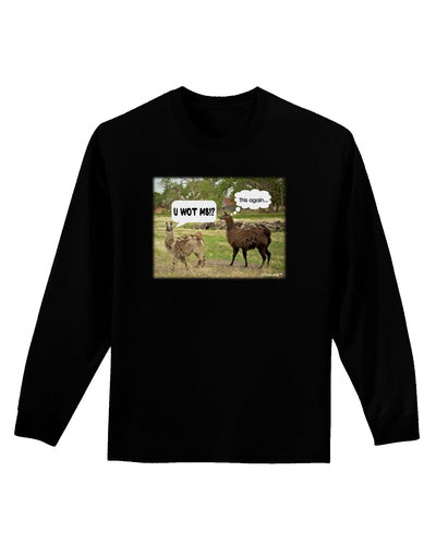 Angry Standing Llamas Adult Long Sleeve Dark T-Shirt by TooLoud-TooLoud-Black-Small-Davson Sales