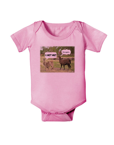 Angry Standing Llamas Baby Romper Bodysuit by TooLoud-Baby Romper-TooLoud-Pink-06-Months-Davson Sales