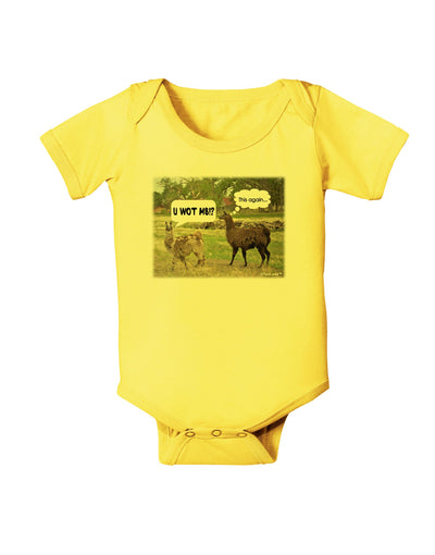 Angry Standing Llamas Baby Romper Bodysuit by TooLoud-Baby Romper-TooLoud-Yellow-06-Months-Davson Sales