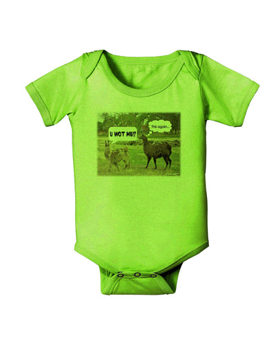 Angry Standing Llamas Baby Romper Bodysuit by TooLoud-Baby Romper-TooLoud-Lime-06-Months-Davson Sales