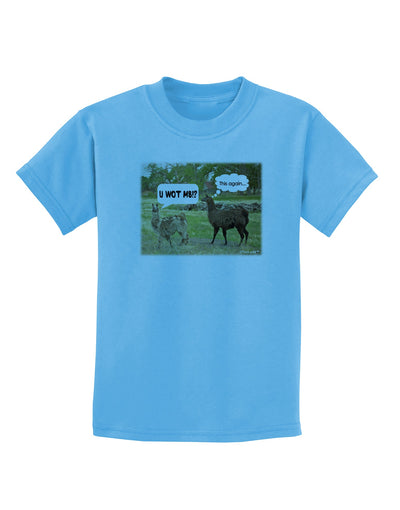 Angry Standing Llamas Childrens T-Shirt by TooLoud-Childrens T-Shirt-TooLoud-Aquatic-Blue-X-Small-Davson Sales