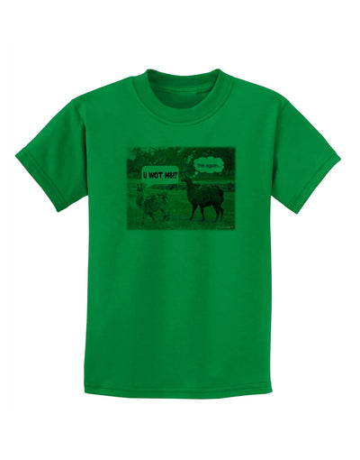 Angry Standing Llamas Childrens T-Shirt by TooLoud-Childrens T-Shirt-TooLoud-Kelly-Green-X-Small-Davson Sales