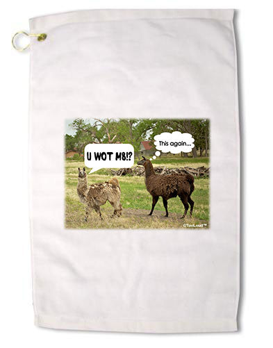 Angry Standing Llamas Premium Cotton Golf Towel - 16 x 25 inch by TooLoud-Golf Towel-TooLoud-16x25"-Davson Sales