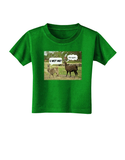 Angry Standing Llamas Toddler T-Shirt Dark by TooLoud-Toddler T-Shirt-TooLoud-Clover-Green-2T-Davson Sales