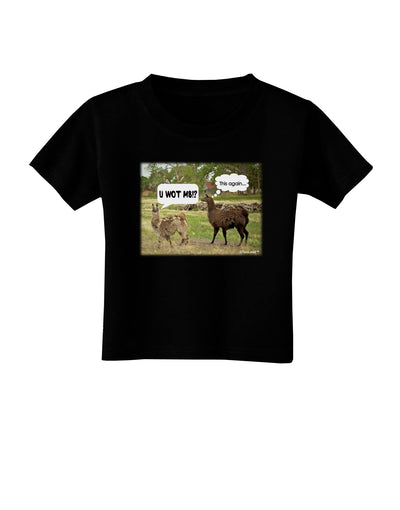 Angry Standing Llamas Toddler T-Shirt Dark by TooLoud-Toddler T-Shirt-TooLoud-Black-2T-Davson Sales