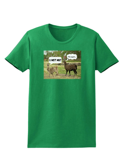 Angry Standing Llamas Womens Dark T-Shirt by TooLoud-Womens T-Shirt-TooLoud-Kelly-Green-X-Small-Davson Sales