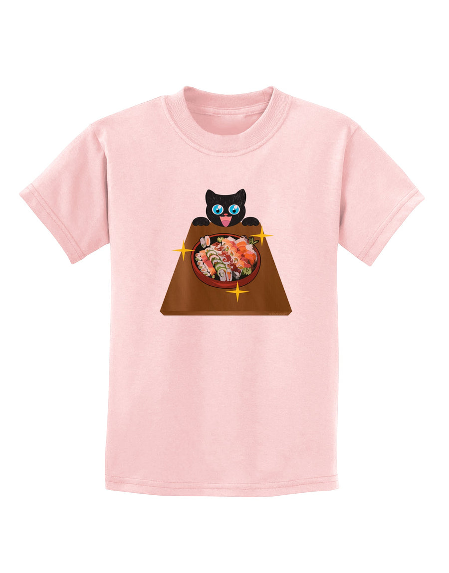 Anime Cat Loves Sushi Childrens T-Shirt by TooLoud-Childrens T-Shirt-TooLoud-White-X-Small-Davson Sales