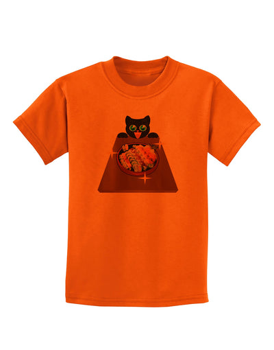 Anime Cat Loves Sushi Childrens T-Shirt by TooLoud-Childrens T-Shirt-TooLoud-Orange-X-Small-Davson Sales