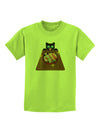 Anime Cat Loves Sushi Childrens T-Shirt by TooLoud-Childrens T-Shirt-TooLoud-Lime-Green-X-Small-Davson Sales