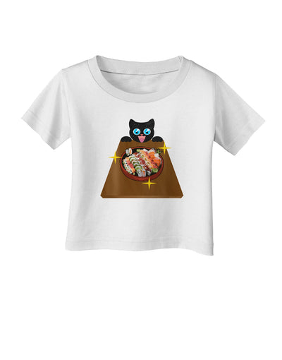 Anime Cat Loves Sushi Infant T-Shirt by TooLoud-Infant T-Shirt-TooLoud-White-06-Months-Davson Sales