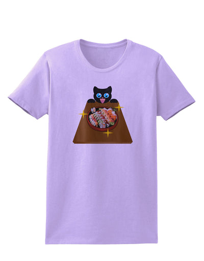 Anime Cat Loves Sushi Womens T-Shirt by TooLoud-Womens T-Shirt-TooLoud-Lavender-X-Small-Davson Sales