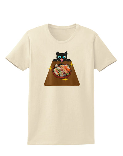 Anime Cat Loves Sushi Womens T-Shirt by TooLoud-Womens T-Shirt-TooLoud-Natural-X-Small-Davson Sales