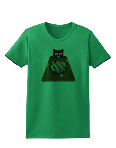 Anime Cat Loves Sushi Womens T-Shirt by TooLoud-Womens T-Shirt-TooLoud-Kelly-Green-X-Small-Davson Sales