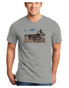 Antique Vehicle Adult V-Neck T-shirt-Mens V-Neck T-Shirt-TooLoud-HeatherGray-Small-Davson Sales