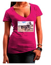 Antique Vehicle Womens V-Neck Dark T-Shirt-Womens V-Neck T-Shirts-TooLoud-Hot-Pink-Juniors Fitted Small-Davson Sales