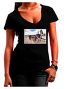 Antique Vehicle Womens V-Neck Dark T-Shirt-Womens V-Neck T-Shirts-TooLoud-Black-Juniors Fitted Small-Davson Sales