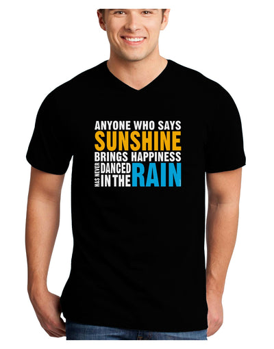 Anyone Who Says Sunshine Inspirational Quote Adult Dark V-Neck T-Shirt-TooLoud-Black-Small-Davson Sales