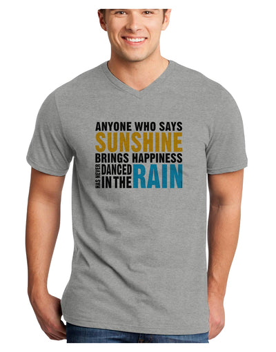 Anyone Who Says Sunshine Inspirational Quote Adult V-Neck T-shirt-Mens V-Neck T-Shirt-TooLoud-HeatherGray-Small-Davson Sales