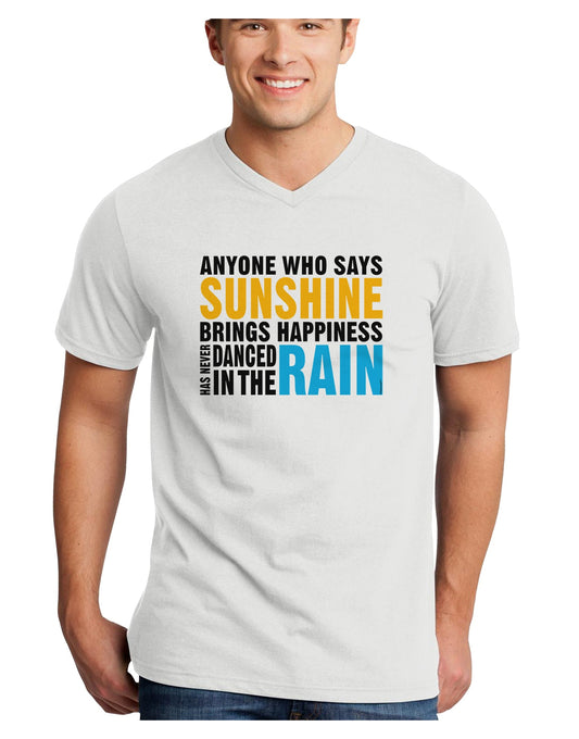 Anyone Who Says Sunshine Inspirational Quote Adult V-Neck T-shirt-Mens V-Neck T-Shirt-TooLoud-White-Small-Davson Sales