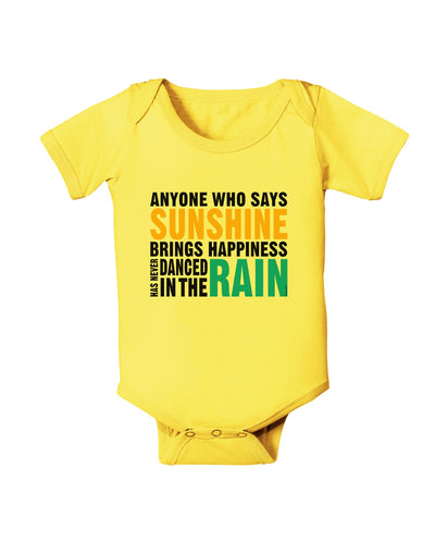 Anyone Who Says Sunshine Inspirational Quote Baby Romper Bodysuit-Baby Romper-TooLoud-Yellow-06-Months-Davson Sales