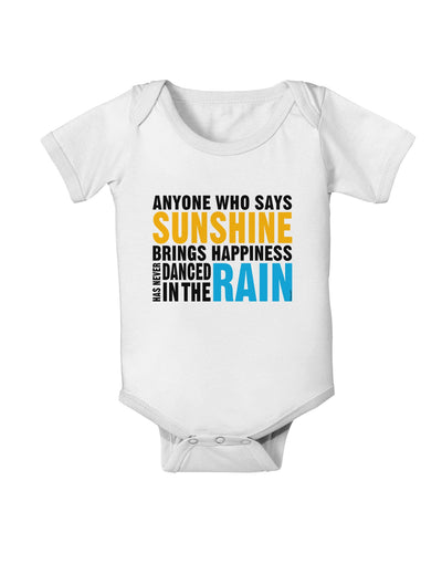 Anyone Who Says Sunshine Inspirational Quote Baby Romper Bodysuit-Baby Romper-TooLoud-White-06-Months-Davson Sales