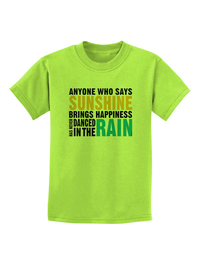 Anyone Who Says Sunshine Inspirational Quote Childrens T-Shirt-Childrens T-Shirt-TooLoud-Lime-Green-X-Small-Davson Sales