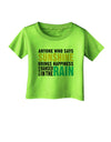 Anyone Who Says Sunshine Inspirational Quote Infant T-Shirt-Infant T-Shirt-TooLoud-Lime-Green-06-Months-Davson Sales