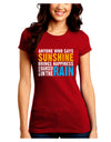 Anyone Who Says Sunshine Inspirational Quote Juniors Crew Dark T-Shirt-T-Shirts Juniors Tops-TooLoud-Red-Juniors Fitted Small-Davson Sales