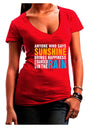 Anyone Who Says Sunshine Inspirational Quote Juniors V-Neck Dark T-Shirt-Womens V-Neck T-Shirts-TooLoud-Red-Juniors Fitted Small-Davson Sales