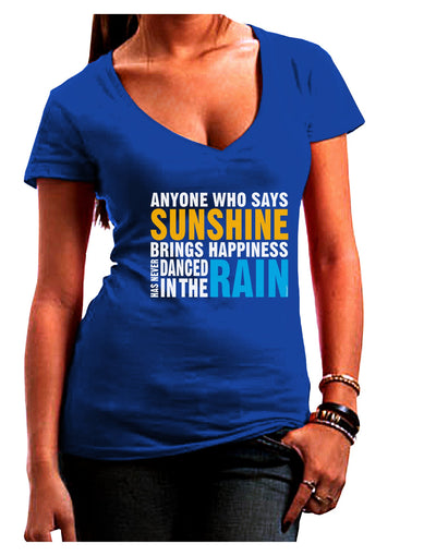 Anyone Who Says Sunshine Inspirational Quote Juniors V-Neck Dark T-Shirt-Womens V-Neck T-Shirts-TooLoud-Royal-Blue-Juniors Fitted Small-Davson Sales