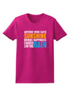 Anyone Who Says Sunshine Inspirational Quote Womens Dark T-Shirt-TooLoud-Hot-Pink-Small-Davson Sales