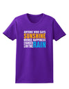 Anyone Who Says Sunshine Inspirational Quote Womens Dark T-Shirt-TooLoud-Purple-X-Small-Davson Sales