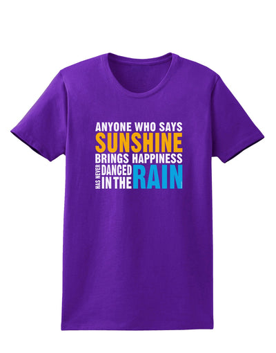 Anyone Who Says Sunshine Inspirational Quote Womens Dark T-Shirt-TooLoud-Purple-X-Small-Davson Sales