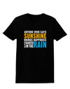 Anyone Who Says Sunshine Inspirational Quote Womens Dark T-Shirt-TooLoud-Black-X-Small-Davson Sales