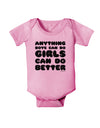 Anything Boys Can Do Girls Can Do Better Baby Romper Bodysuit by TooLoud-Baby Romper-TooLoud-Light-Pink-06-Months-Davson Sales