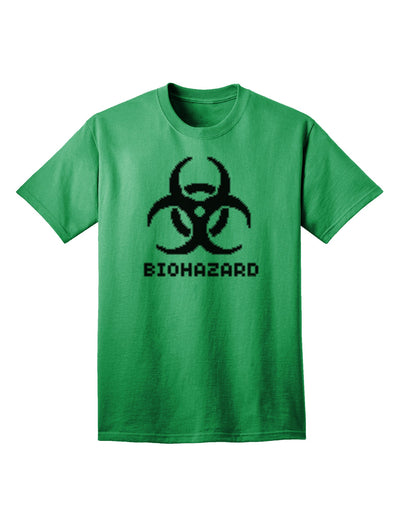 Apocalyptic Adult T-Shirt featuring Biohazard Symbol Pixels-Mens T-shirts-TooLoud-Kelly-Green-Small-Davson Sales