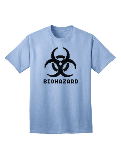 Apocalyptic Adult T-Shirt featuring Biohazard Symbol Pixels-Mens T-shirts-TooLoud-Light-Blue-Small-Davson Sales