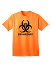 Apocalyptic Adult T-Shirt featuring Biohazard Symbol Pixels-Mens T-shirts-TooLoud-Neon-Orange-Small-Davson Sales