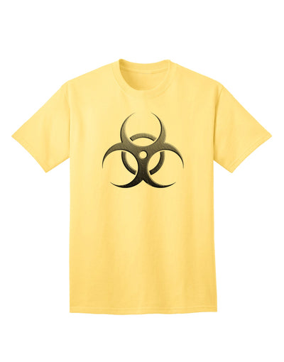 Apocalyptic Adult T-Shirt featuring a Grey Stone Biohazard Symbol-Mens T-shirts-TooLoud-Yellow-Small-Davson Sales