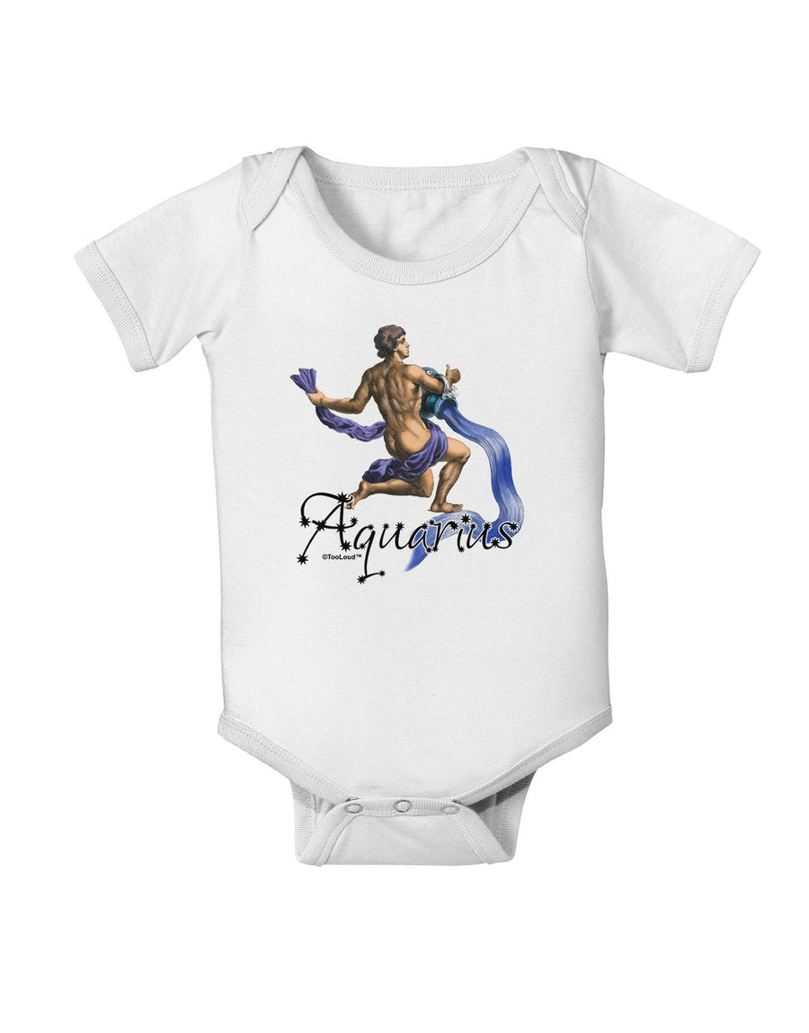 Aquarius Color Illustration Baby Romper Bodysuit-Baby Romper-TooLoud-White-18-Months-Davson Sales