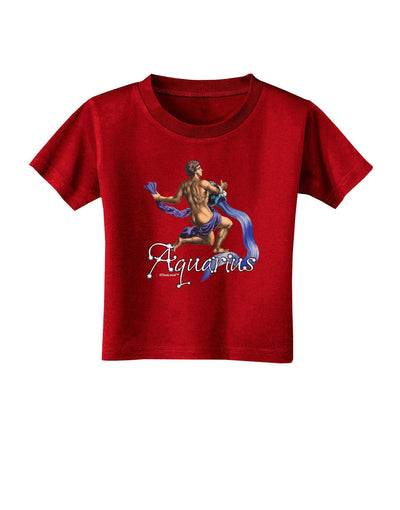 Aquarius Color Illustration Toddler T-Shirt Dark-Toddler T-Shirt-TooLoud-Red-4T-Davson Sales