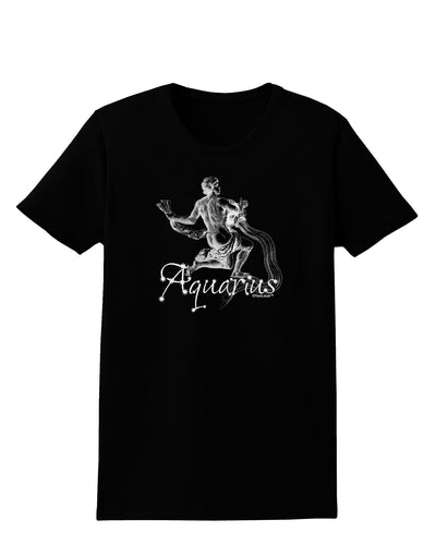 Aquarius Illustration Womens Dark T-Shirt-TooLoud-Black-XXX-Large-Davson Sales