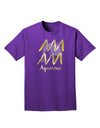 Aquarius Symbol Adult Dark T-Shirt-Mens T-Shirt-TooLoud-Purple-Small-Davson Sales